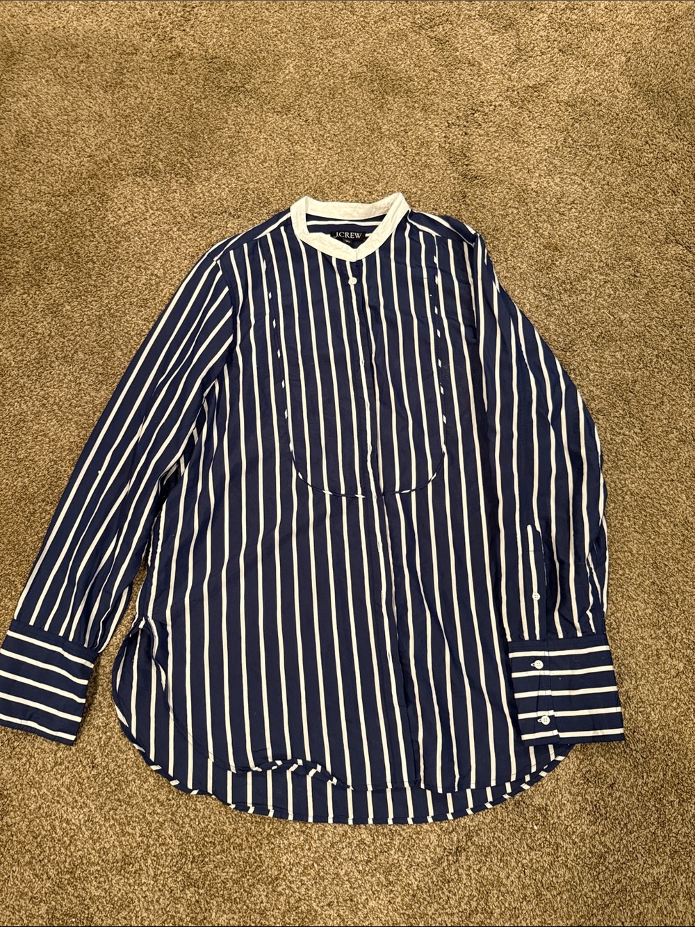 J. Crew Navy & White Striped Shirt